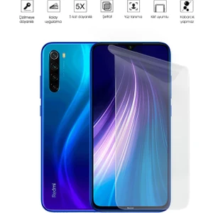 Kip GSM Xiaomi Redmi Note 8 Ekran Koruyucu Tam Kaplayan Esnek Kırılmaz Nano Temperli