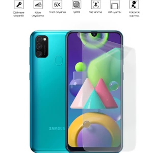 Kip GSM Samsung Galaxy M21 Ekran Koruyucu Tam Kaplayan Esnek Kırılmaz Nano Temperli