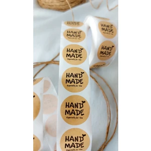 Çikoleyt Design Yapışkanlı Handmade Especially For You Kraft Etiket 25  cm  50 Adet