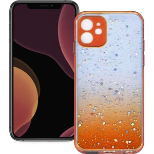 Smart Tech Apple iPhone 12 Mini Simli Şeffaf Sert Slikon Kılıf