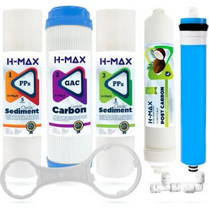 H-MAX Reverse Osmosis System 75 Gpd Membranlı Açık Kasa Su Arıtma 5'li Filtre Seti - 0035