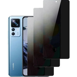 M.TK Moveteck Xiaom MI12T ve MI12T Pro Uyumlu Ekran Koruyucu Privacy Hayalet Gizli 5d Cam Tam Kaplar Mat Parmak Izi Yapmaz Anti Spy