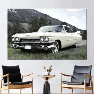 Kayra Export 1 Parça Kanvas Tablo Araba Posteri Araba Sanat Eseri Garaj 3 Boyutlu Kanvas Ofis 3 Boyutlu Kanva