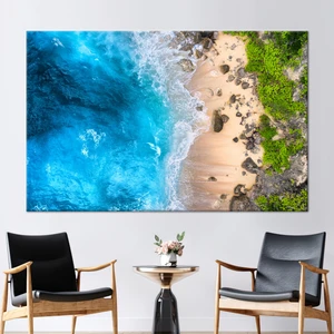 Kayra Export 1 Parça Kanvas Tablo Deniz Kanvas Dekor Deniz Kıyısı Duvar Dekoru Sahil Sanat Eseri