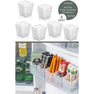 Vioss Home 6 Adet Buzdolabı Kapak Içi Düzenleyici Organizer 6'lı Buzdolabı Içi Düzenleyici ve Banyo Organizeri