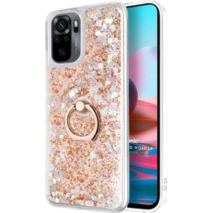 Xiaomi Poco M5S Kılıf Glitter Liquid Holder Gold