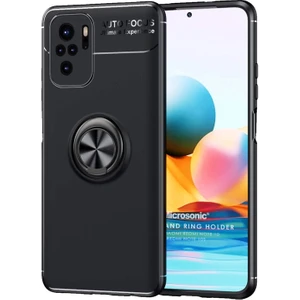Xiaomi Poco M5S Kılıf Kickstand Ring Holder Siyah