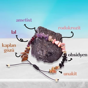 Akrep Burcu Doğal Taş Bileklik - Ayarlamalı
