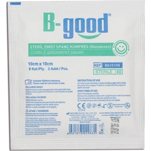 B-Good Steril Emici Spanç Kompres 10cm*10cm 2li