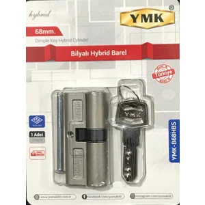 Ymk 68 mm Bilyalı Barel Nikel Kapı Bareli 3 Anahtarlı B68HBS