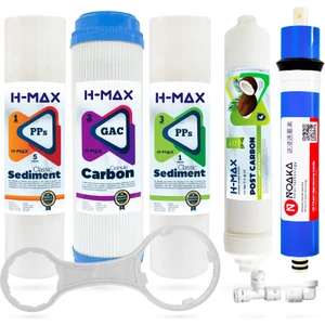 H-MAX Reverse Osmosis System Lg Membranlı Açık Kasa Su Arıtma 5'li Filtre Seti - 0036