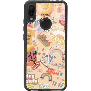 Xiaomi Redmi Note 7 Vintage Sticker Tasarımlı Glossy Telefon Kılıfı