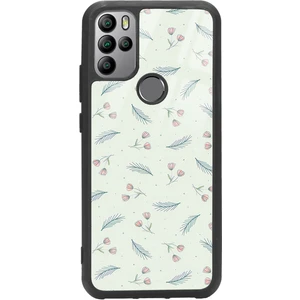 General Mobile Gm 21 Pro Yeşil Yapraklı Tasarımlı Glossy Telefon Kılıfı