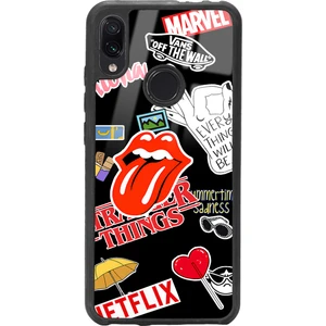 Xiaomi Redmi Note 7 Sticker Tasarımlı Glossy Telefon Kılıfı