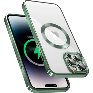 M.TK Moveteck Apple iPhone 14 Pro Max Uyumlu Armor Kılıf Kamera Lens Tam Korumalı Yuvarlak Halkalı Logo Parlak Kenar Renkli Case