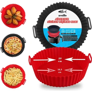 Airfryer Silikon Pişirme Kalıbı Hava Fritözü Kalıbı Airfryer Aksesuar Tüm Airfryer’lara Uyumlu Silikon Kalıp