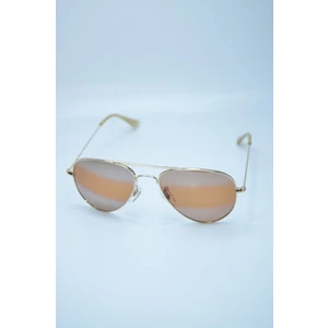 Betül Optik Unisex Gold Metal Çerçeveli Kahverengi Damla Güneş Gözlüğü