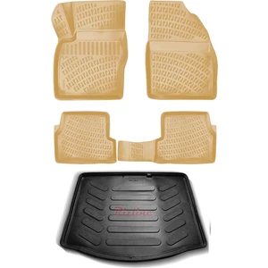 Ford Focus 2 Hb 2005-2010 Bej 3D Paspas+Bagaj Havuzu Seti