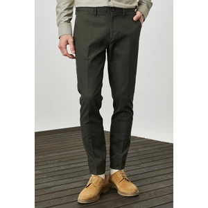 ALTINYILDIZ CLASSICS Erkek Yeşil Slim Fit Dar Kesim Armürlü Esnek Casual Pantolon
