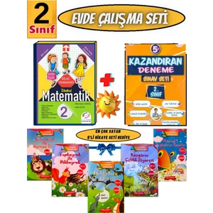 2. Sınıf Matematik Çalışma Test Kitabı+ Poşet Deneme+Renkli 5'li Öykü Seti 