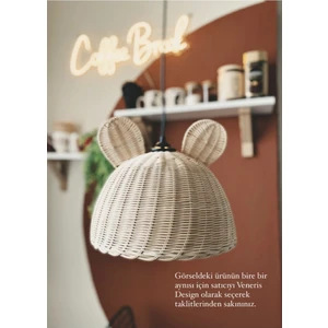 Rattan Bambu Hasır Avize, Kulaklı Avize, Çocuk Odası Avizesi