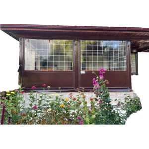 Kış Bahçesi Ortası Şeffaf Kenarları Branda 400 x 270