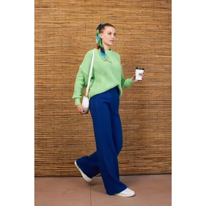 Erki Triko Kadın Bisiklet Yaka Selanik Örgü Oversize Kazak