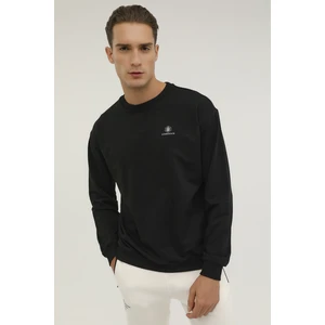 M-SN75 Basıc C Neck Sweat Siyah Erkek Sweatshirt
