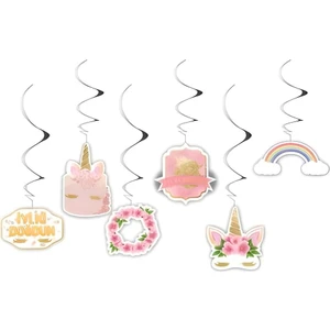 Çıtı Pıtı Store Tavan Süs Çiçekli Unicorn 6'lı