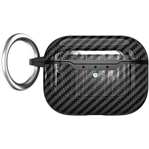 Airpods Pro 2. Nesil Tam Uyumlu Kılıf Hoparlör ve Mikrofon Delikli Silikon Kapak Karbon Görünümlü