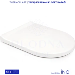 Plodna House İnci D-Form Yavaş Kapanan Klozet Kapağı Inci