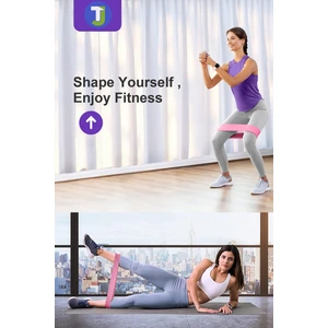 Squat Bant Pilates Fitness Spor Kalça Egzersiz Direnç Bandı Lastiği (Orta Seviye)