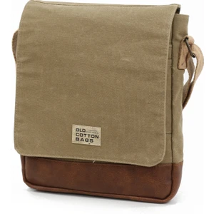 Old Cotton Cargo 7112 Western Kahverengi Suya Dayanıklı Mumlu Kanvas Postacı Okul Çapraz Askılı Omuz Vintage Laptop Çantası
