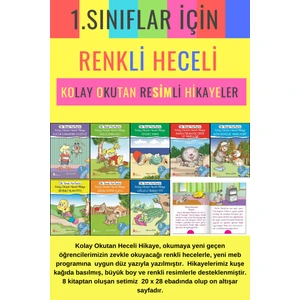 1.sınıf Renkli Heceli Resimlerle Süslenmiş Kolay Okuma Seti