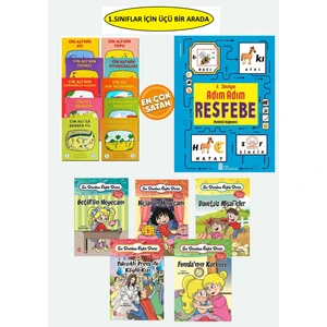 Cin Ali Kitap Seti(10 Kitap) + Resfebe Kitabı+1.sınıflar Için Rengarenk 5'li Hikaye Seti