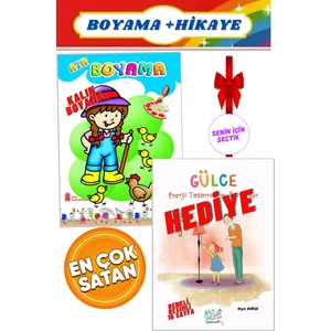 Çocuklar Için Kalın Boyama Kitabı+Hikaye