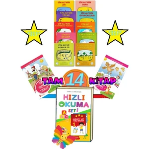Cin Ali Hikaye Seti 10 Kitap +1.sınıf Kolay ve Hızlı Okuma (1 ve 2 Kitap)+Hikayeler