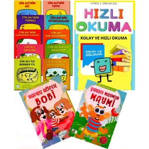 Cin Ali  10'lu Kitap Cin Ali Serisi+Hızlı Okuma 2'li Kitap Seti+Hikayeler