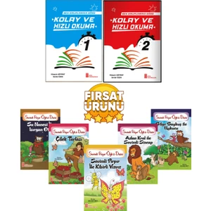 1.sınıf Hızlı Okuma (Ses Gruplarına Göre Kolay ve Hızlı Okuma 2 Kitap)+Eğlenceli 5'li Hikaye Seti