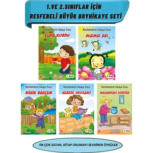 1.sınıflar Için Resfebeli 5'li Büyük Boy Renkli Hikaye Dizisi