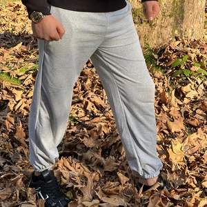 3 İp Ultra Kalın Geniş Bol Kalıp Eşofman Altı Paçası Lastikli Eşofman Altı Jogger