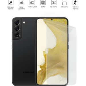 ZORE Kip GSM Samsung Galaxy S22 Plus Ekran Koruyucu Tam Kaplayan Esnek Kırılmaz Nano Temperli
