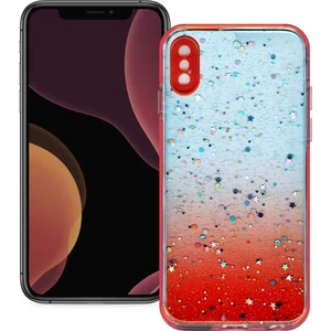 Smart Tech Apple iPhone x Simli Şeffaf Sert Slikon Kılıf