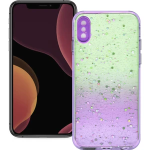Smart Tech Apple iPhone x Simli Şeffaf Sert Slikon Kılıf
