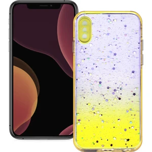 Smart Tech Apple iPhone x Simli Şeffaf Sert Slikon Kılıf