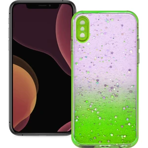 Smart Tech Apple iPhone x Simli Şeffaf Sert Slikon Kılıf