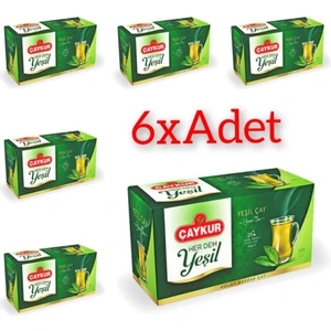 6'lı Yeşil Çay Bardak Poşet 25'li