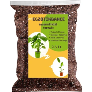 Egzotik Bahçe Egzotikbahçe Torf Salon Bitkisi Çiçek Toprağı 2.5l.  Besin Takviyeli Profesyonel Karışım Toprak