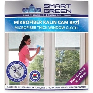 Green Farma grrreen Farma Smart grrreen Nano Silver Microfiber Cam Temizlik Bezi 40X40 (Kalın)