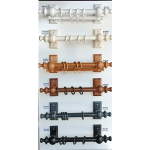 Su Perisi Perde Beyaz Raylı Rustik 100 cm